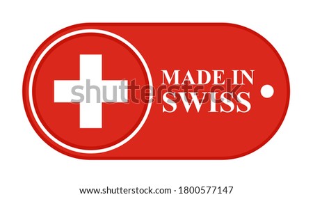 icon made in switzerland, isolated on white background