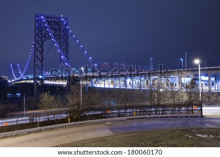 George Washington Bridge is a double-decked bridge that connects New York City and New Jersey.