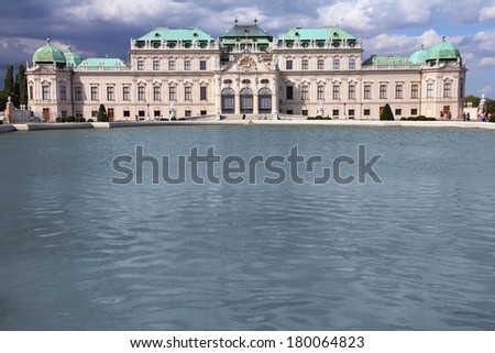 Belvedere Palace, Vienna. Stock photo.