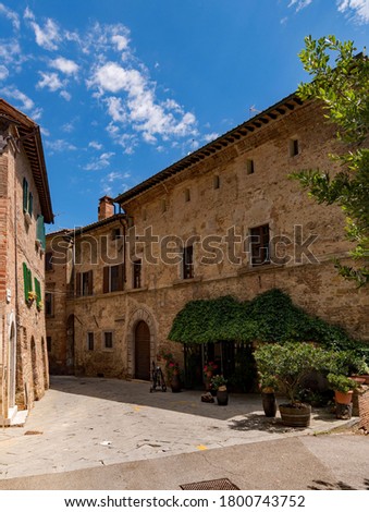 street at the old town of Montepulciano, Tuscany Region, Italy 