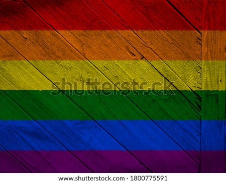 LGBT community flag. The rainbow is on texture. Template. Content for the designer.