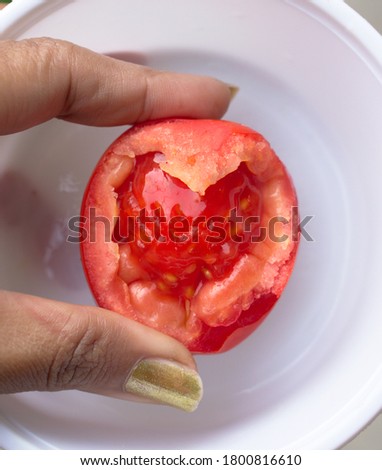 The Red Raw Fresh Tomatoes artistic cut Close up  Food Photography Art