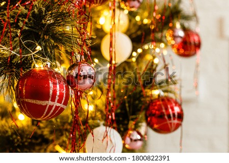 Christmas Tree Decoration Christmas tree lit background
