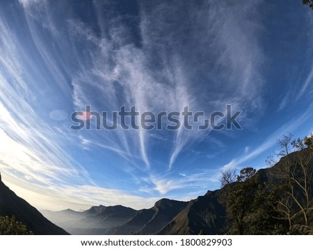 Blue sky of munnar valley