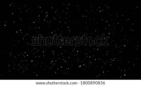 Background of the starry night sky. A scattering of white, bright stars and planets in the black sky. Night time of the day.
