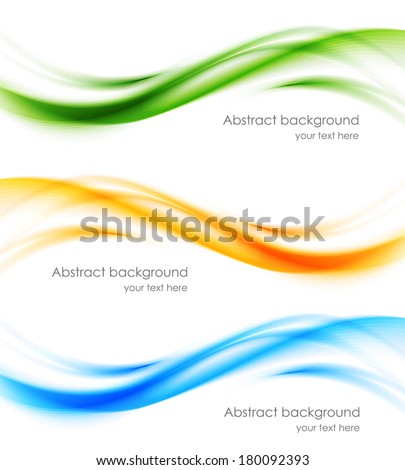 Set of wavy banners Royalty-Free Stock Photo #180092393