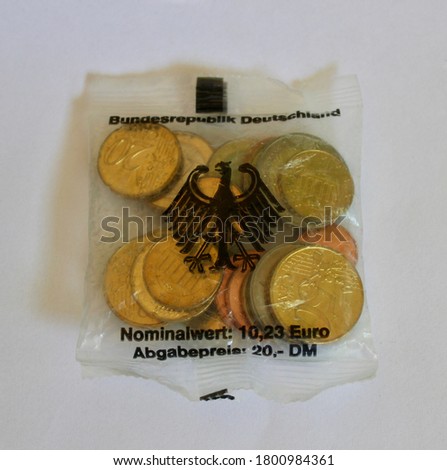 german starter package, euro 2002, small chain, euro coins