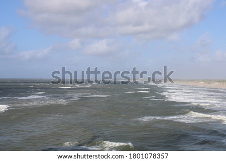Waves at the beach in Scheveningen, Netherland