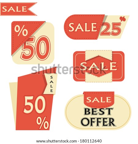  sale offer promotion label illustration vector format