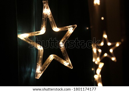 Star shape light hanging background 