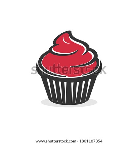 cup cake vector illustration flat design