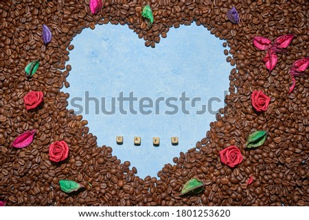picture of a coffee heart and flowers smell