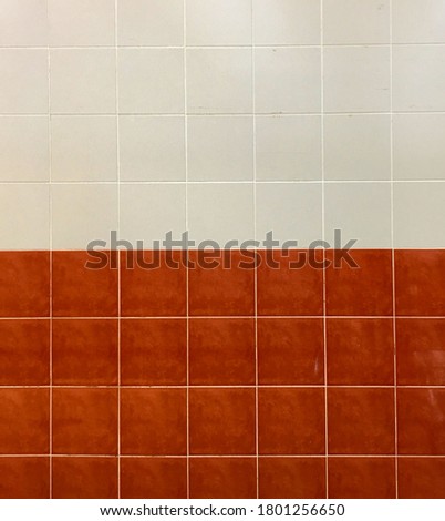 Abstract,background and texture of ceramic tile wall two tone color
