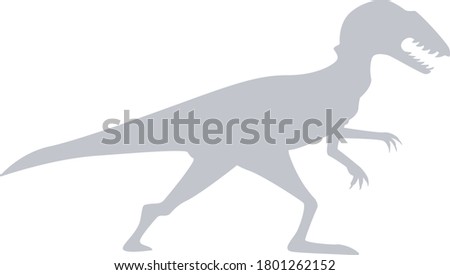 contour silhouette
vector image of a gray dinosaur on a transparent background