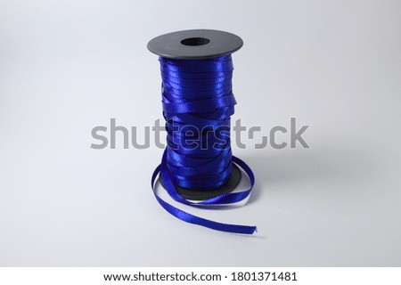 Roll of colorful fabric ribbon