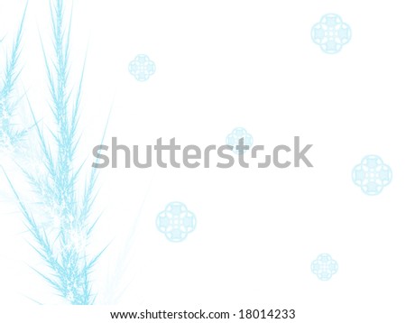 Abstract background. Ice blue palette. Raster fractal graphics.