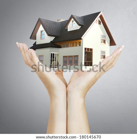 House model house concept in hand