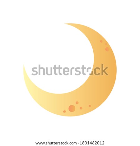 Moon gradient style icon of night bedtime sky space moonlight nature light lunar and science theme Vector illustration