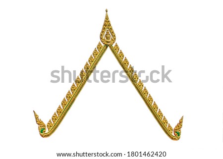 Thai pattern of beautiful Thai temple building edge Use it for framing articles and to make a website.