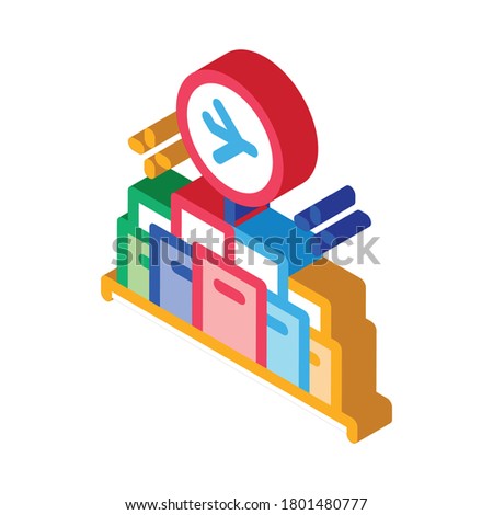 lot of goods in duty free icon vector. isometric lot of goods in duty free sign. color isolated symbol illustration