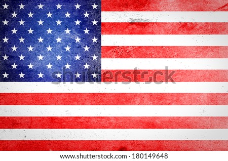 USA flag on grunge paper