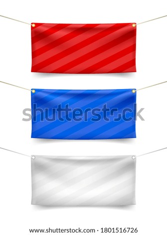 Realistic Banner with Folds . Isolated Vector Elements