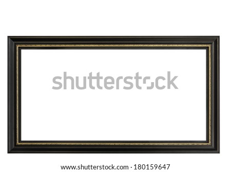 High Resolution Empty Rectangle Frame Isolated on White Background