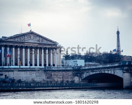 A beautiful shot of Palais Bourbon, Paris France