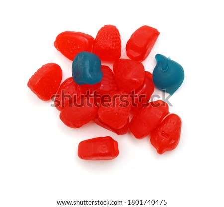 Colorful Jelly isolated on white background