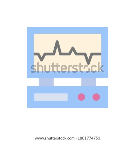 Electrocardiogram old icon. Simple color vector elements of nursing home icons for ui and ux, website or mobile application