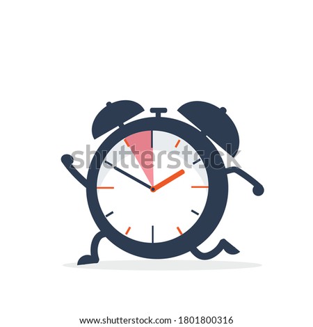 The clock is running alarm with deadline concept