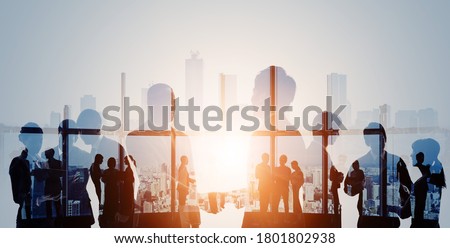 Business network concept. Group of businessperson. Teamwork. Human resources. Royalty-Free Stock Photo #1801802938