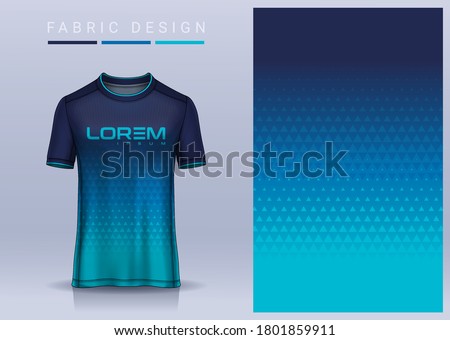 Fabric textile for Sport t-shirt ,Soccer jersey mockup for football club. uniform front and back view.