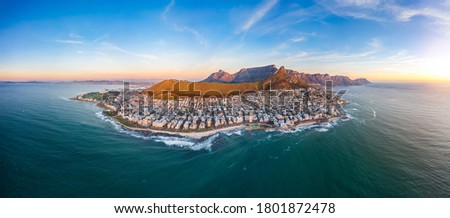 Iconic aerial shot of Cape Town from Sea Point's perspective. Super high resolution image.