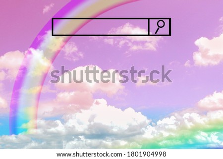 cloud sky background with pastel colored style very colorful and search box