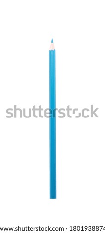 New wooden pencil isolated on white. School stationery