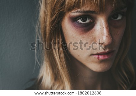 Stop violence against women concept Royalty-Free Stock Photo #1802012608