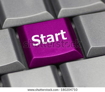 Computer key purple - Start