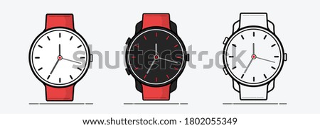 RED, BLACK AND LINEAR ICON WATCHES