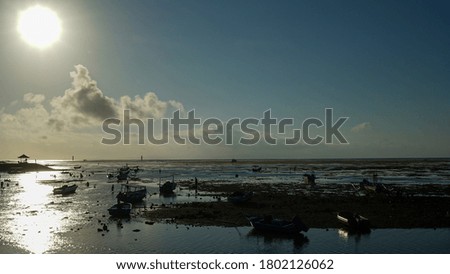 Natural view of the beach in the morning