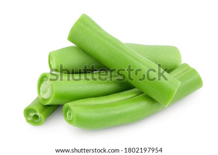 Green beans isolated on a white background with clipping path and full depth of field, Royalty-Free Stock Photo #1802197954