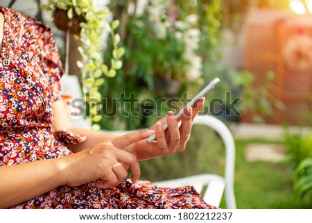 women using mobile payments online shopping and icon customer network connection. 