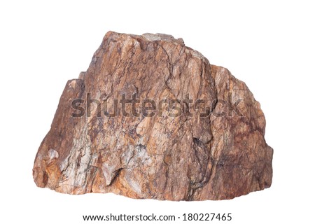 Stone, Isolated on a white background. Royalty-Free Stock Photo #180227465