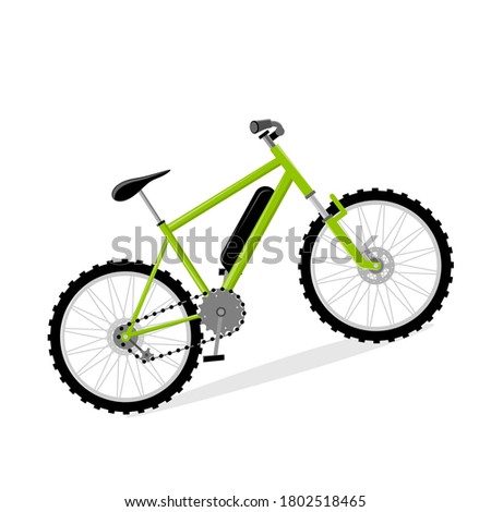 vector illustration of an isolated e bike