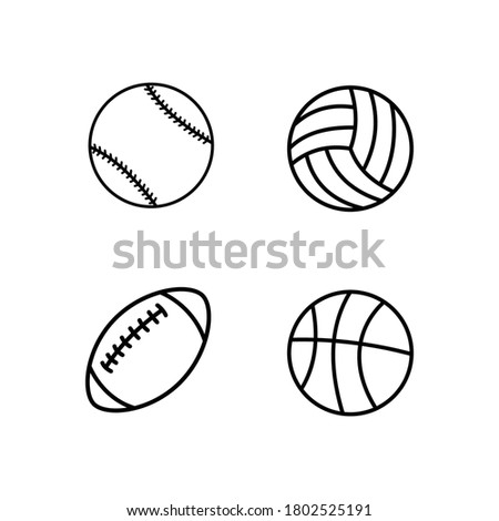 Set of ball icon design vector