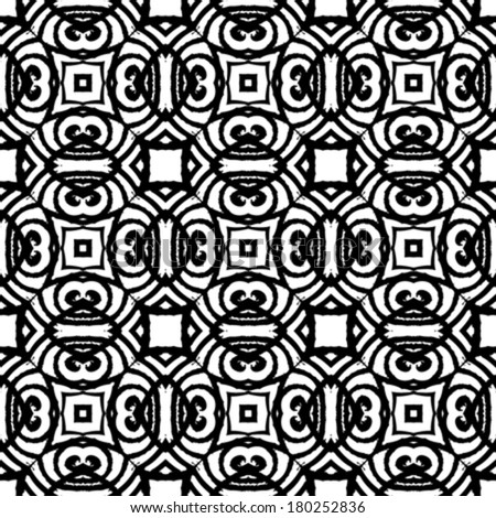 Vintage vector art deco pattern in black and white. Seamless texture for web; print; wallpaper; wedding invitation or website background; spring, summer or fall fashion; fabric or textile