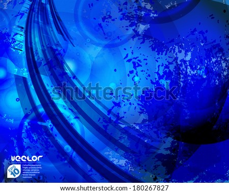 Abstract vintage blue background for design 