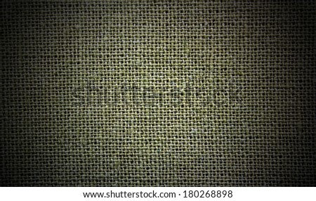 Natural linen green dark material texture background