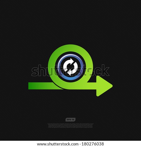 Abstract background with arrow