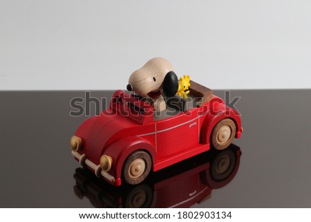 Dog toy in a car